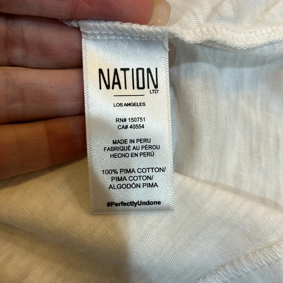 Nation LTD - Raina Balloon Sleeve One Shoulder Tee in white - Picture 8 of 11